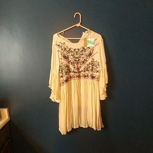 Embroidered boho dress